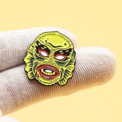 Movie Metal Brooch Lapel Accessories Gothic Thriller Halloween Gift Pin
