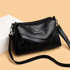 Leather Women Shoulder Bags Vintage Female Messenger Bag Handbag