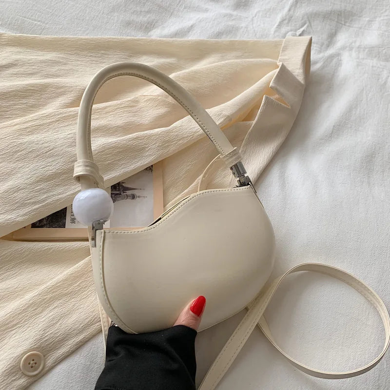 One Shoulder Bag PU Soft Leather Handbags Women's Armpit Bags