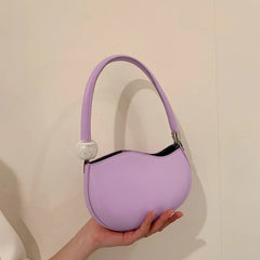 One Shoulder Bag PU Soft Leather Handbags Women's Armpit Bags