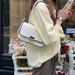 Textured Embossed Shoulder Bag for Women