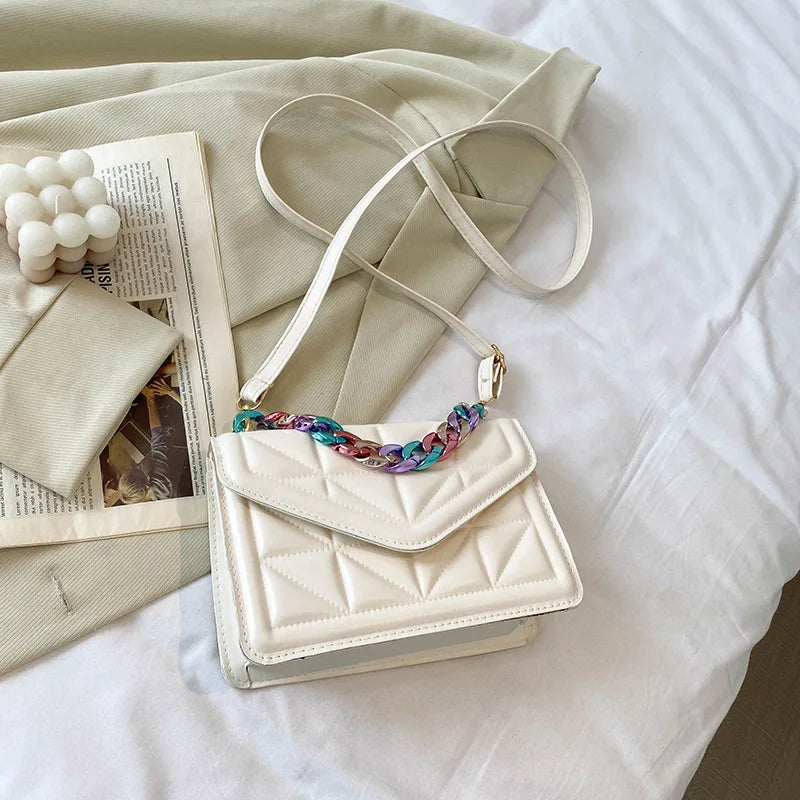 Textured Women Handbags Messenger Bags Square Casual Crossbody Bags