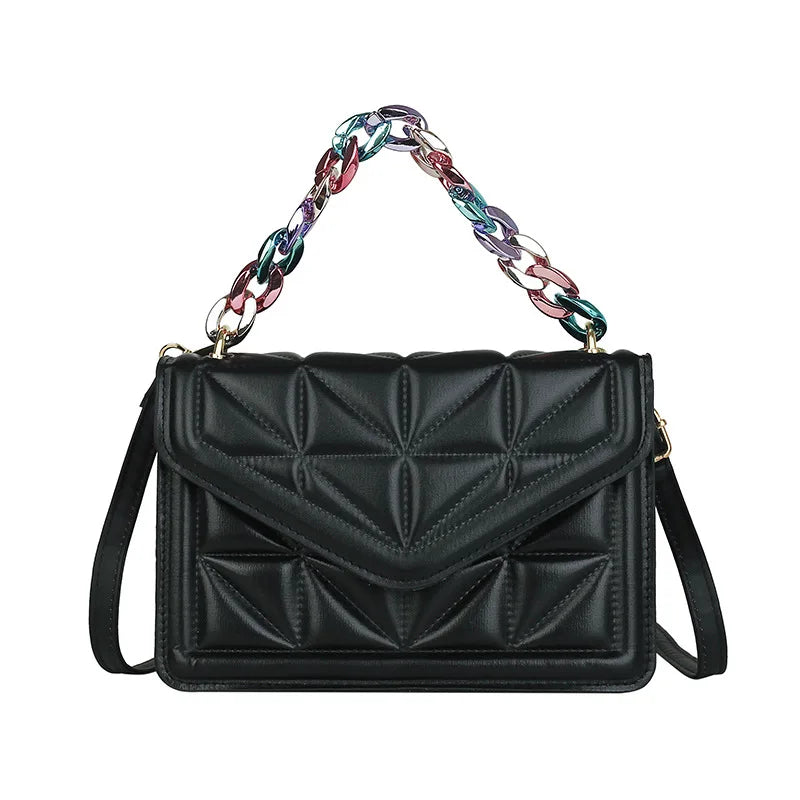 Textured Women Handbags Messenger Bags Square Casual Crossbody Bags