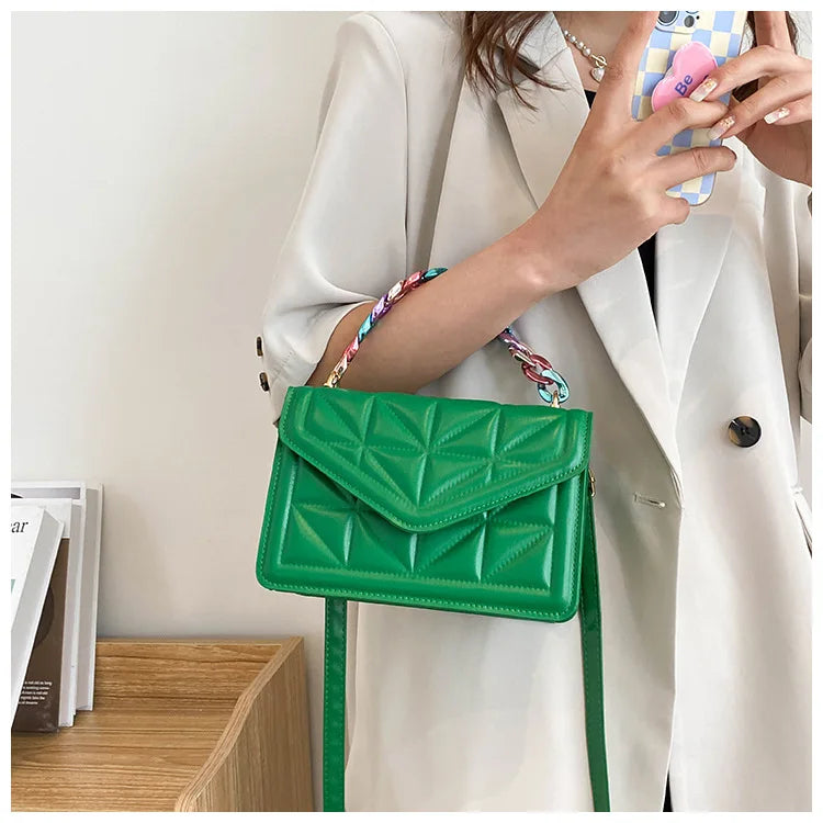 Textured Women Handbags Messenger Bags Square Casual Crossbody Bags