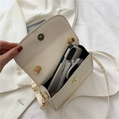 Textured Silk Scarf Shoulder Bag Women Messenger Bag Handbags