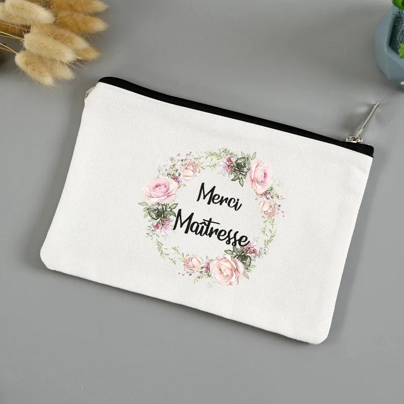 Mistress Cosmetic Bag Pencil Case Canvas Makeup Zipper Pouch