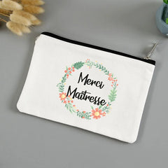 Mistress Cosmetic Bag Pencil Case Canvas Makeup Zipper Pouch