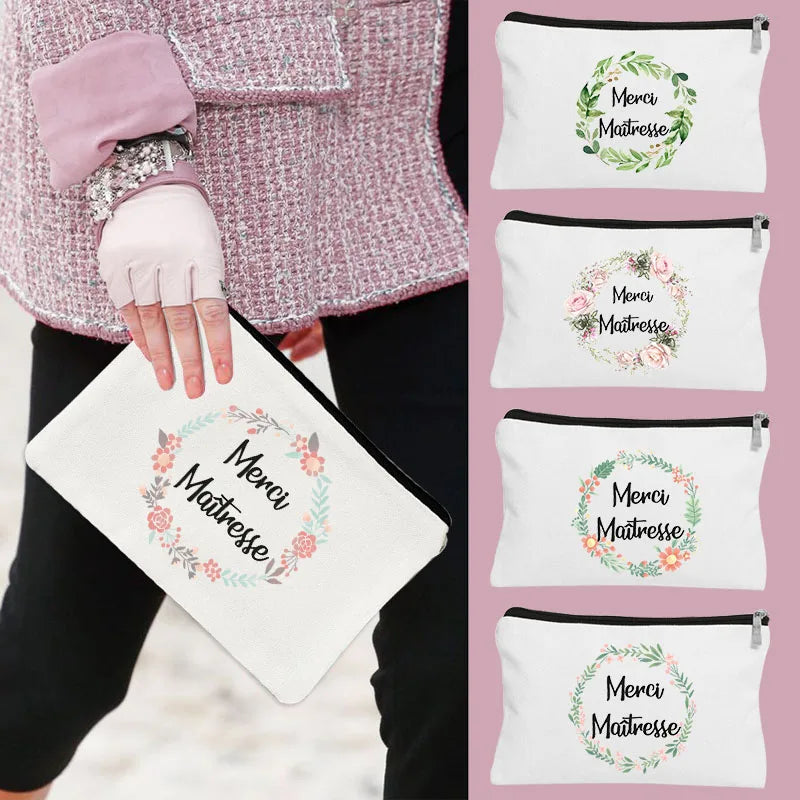 Mistress Cosmetic Bag Pencil Case Canvas Makeup Zipper Pouch
