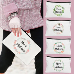 Mistress Cosmetic Bag Pencil Case Canvas Makeup Zipper Pouch