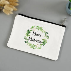 Mistress Cosmetic Bag Pencil Case Canvas Makeup Zipper Pouch