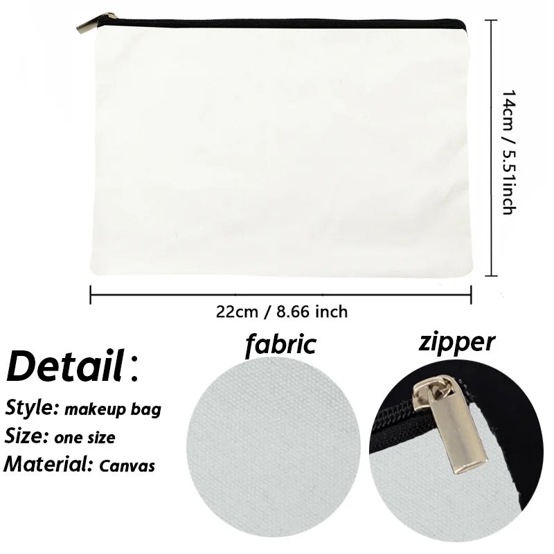 Mistress Cosmetic Bag Pencil Case Canvas Makeup Zipper Pouch