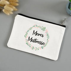 Mistress Cosmetic Bag Pencil Case Canvas Makeup Zipper Pouch