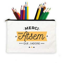 Atsem French Print Makeup Wash Pouch Storage Bags