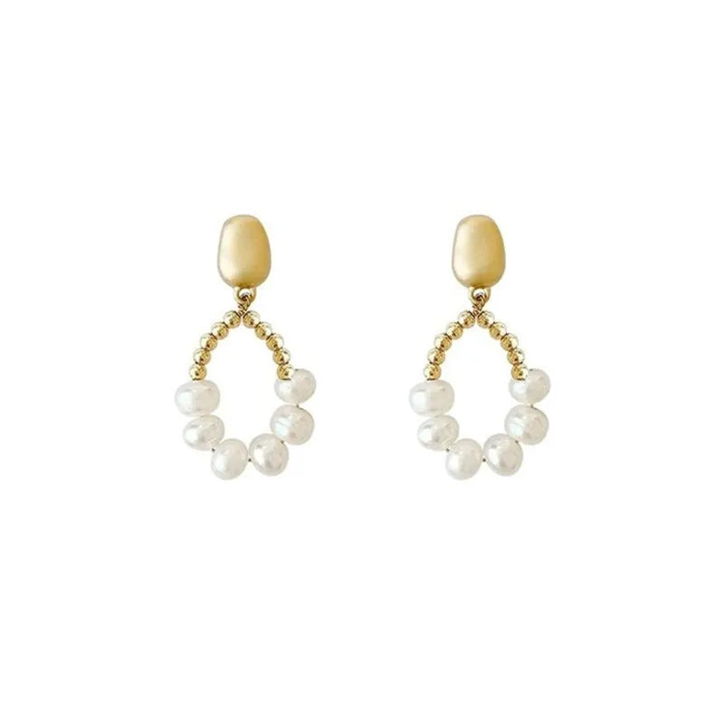 Baroque Pearl Pendant Earrings