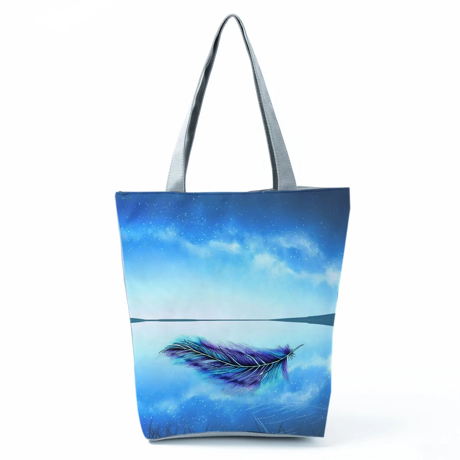Shining Feathers Women Shoulder Bag High Capacity Shopping Bag