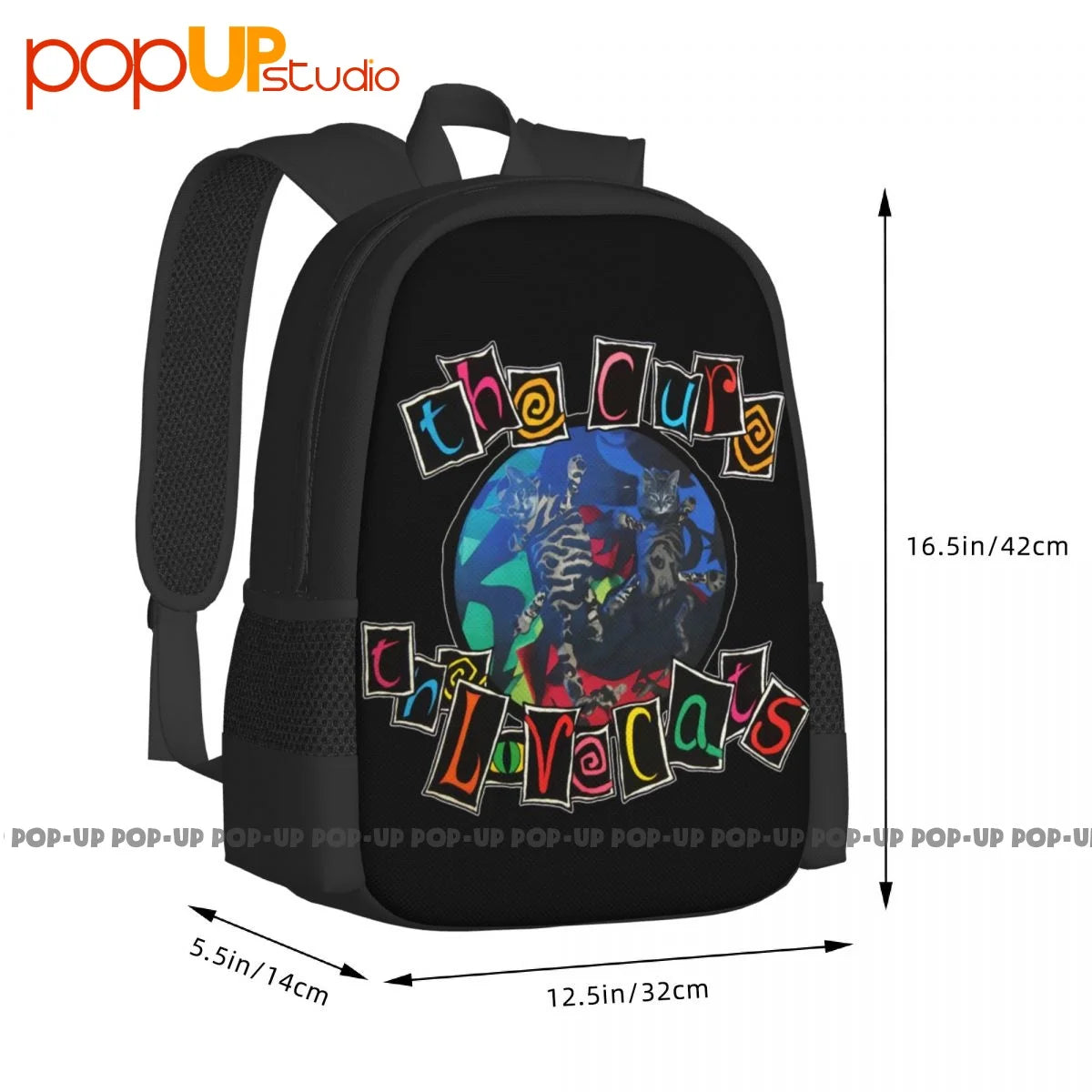 The Cure The Lovecats Backpack Large Capacity Gym Bag