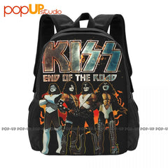 Kiss End Of The Road World Backpack Large Capacity Beach Bag