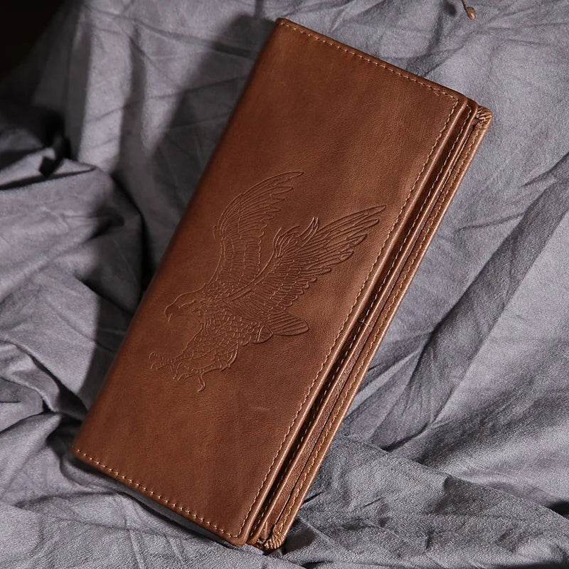 Oil Wax Leather Wallet Money Clip Hand Bag Men Women LS-8859