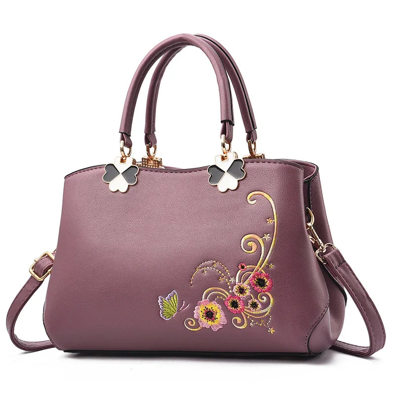 Embroidered Ladies Handbag All-match Shoulder Messenger Bag