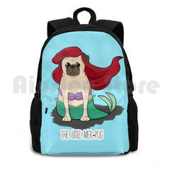 Mer-Pug Outdoor Hiking Backpack Waterproof Camping Travel Pug Funny Parody