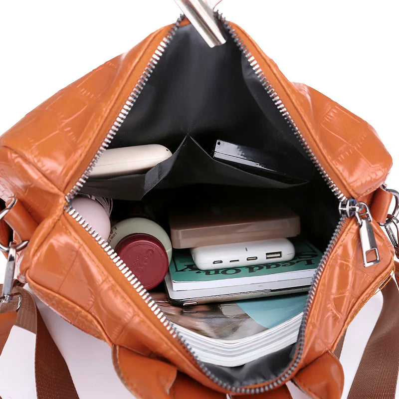 Women Anti-theft Travel Backpack Soft Leather School Bags
