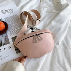Semicircle Saddle Crossbody Bag Women PU Leather Shoulder Handbags