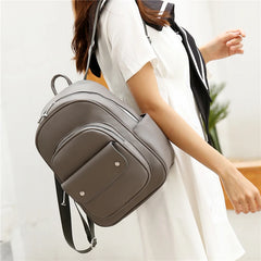 High Youth Leather Backpack for Teenage Girls