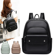 High Youth Leather Backpack for Teenage Girls