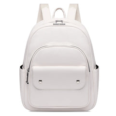 Youth Leather Backpack for Teenage Girls School Shoulder Bag