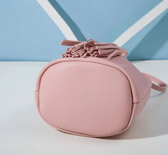 Japanese Style Women's Tasseled Barrel Bag
