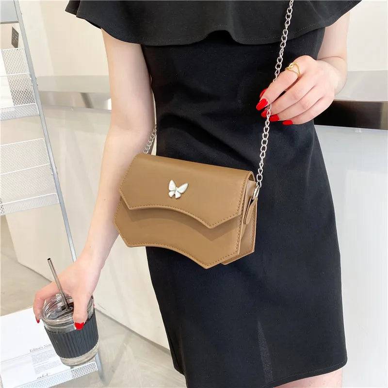 Chain Texture Handbag Butterfly Shoulder Bag Wild Messenger Bag