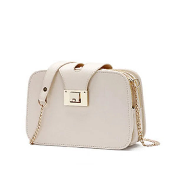 Women's Shoulder Bag Metal Buckle Chain Handbag Clutch