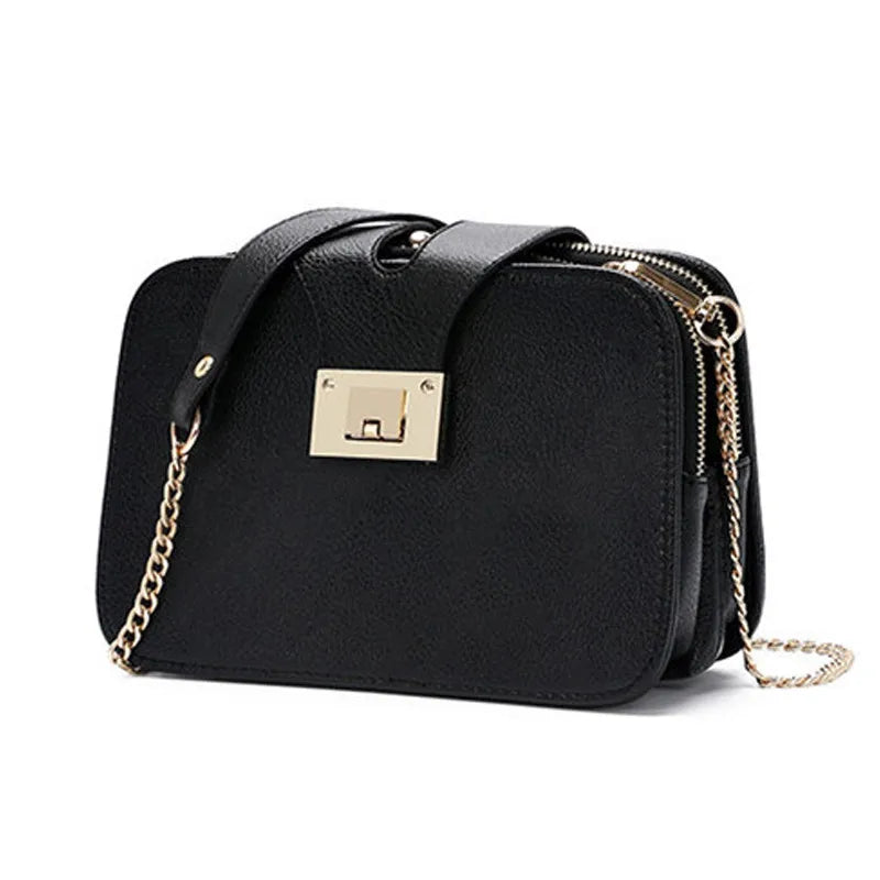 Women's Single Shoulder Bag Chain Strap Handbags Clutch Bag Metal Buckle