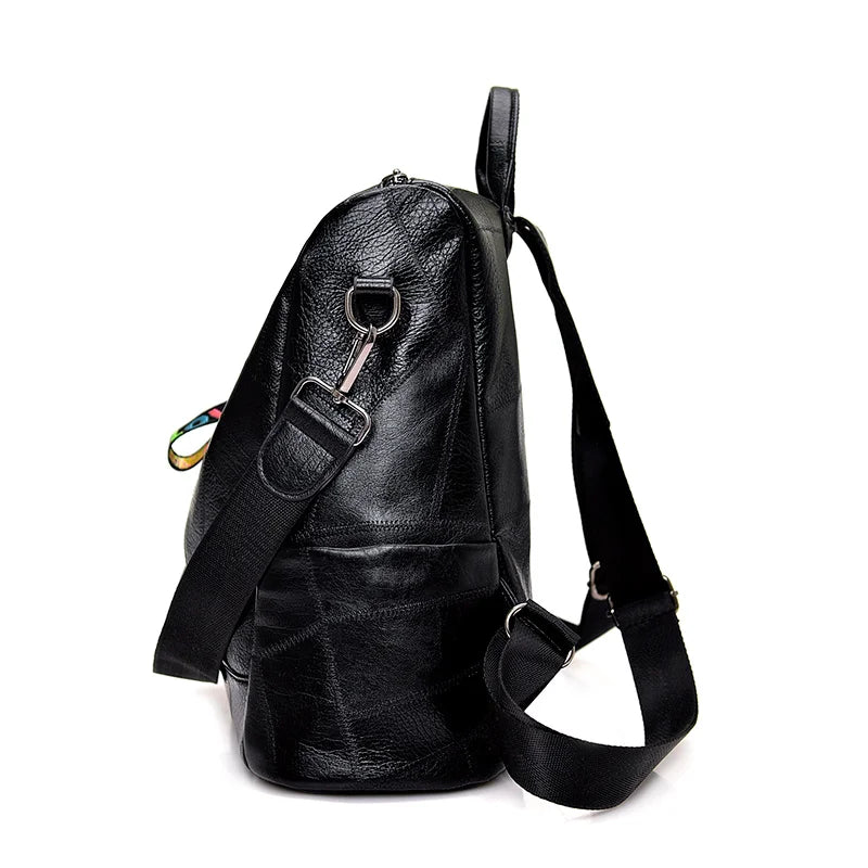 Women Leather Backpacks High Female Vintage Backpack Travel Shoulder Bag