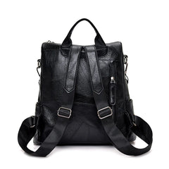 Women Leather Backpacks High Female Vintage Backpack Travel Shoulder Bag
