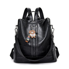 Women Leather Backpacks High Female Vintage Backpack Travel Shoulder Bag