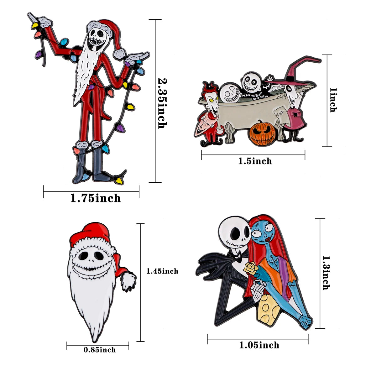 Nightmare Before Christmas Jack Enamel Pins Classic Cartoon Movie Lapel Pins