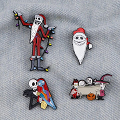 Nightmare Before Christmas Jack Enamel Pins Classic Cartoon Movie Lapel Pins