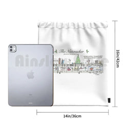 Nutcracker Sheet Music Art Backpack Drawstring Bag