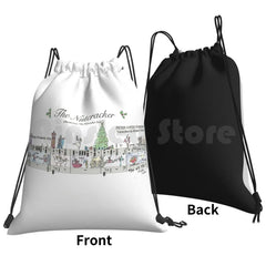 Nutcracker Sheet Music Art Backpack Drawstring Bag