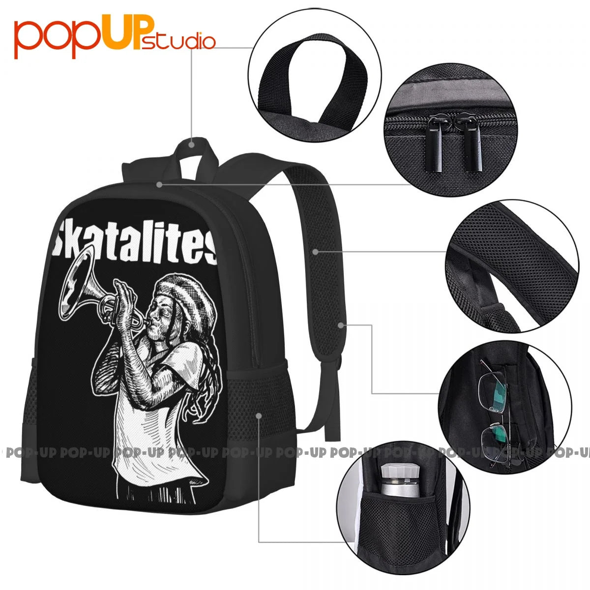 Skatalites Ska Reggae Backpack Large Capacity Print Beach Bag