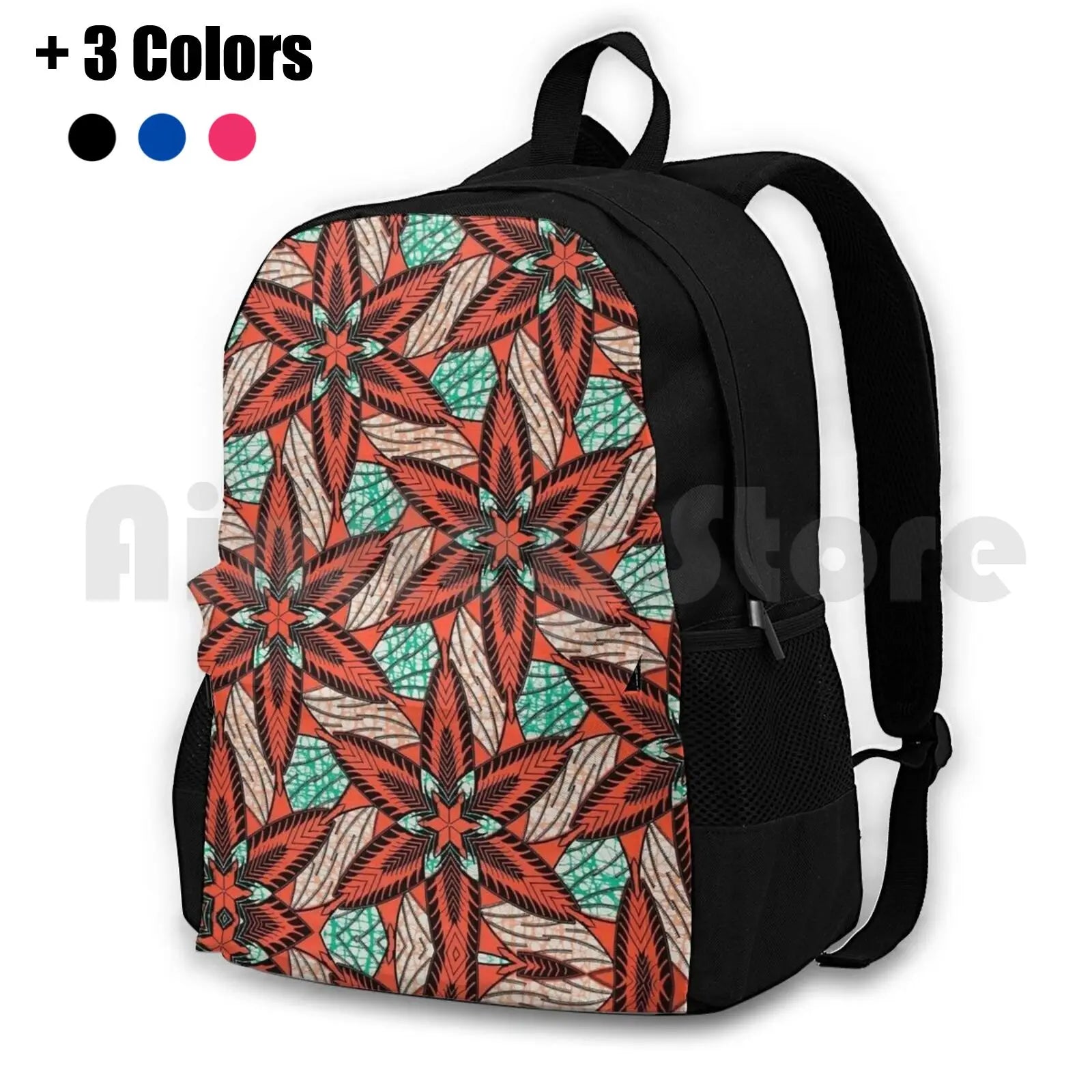 African Print Fabric Backpack