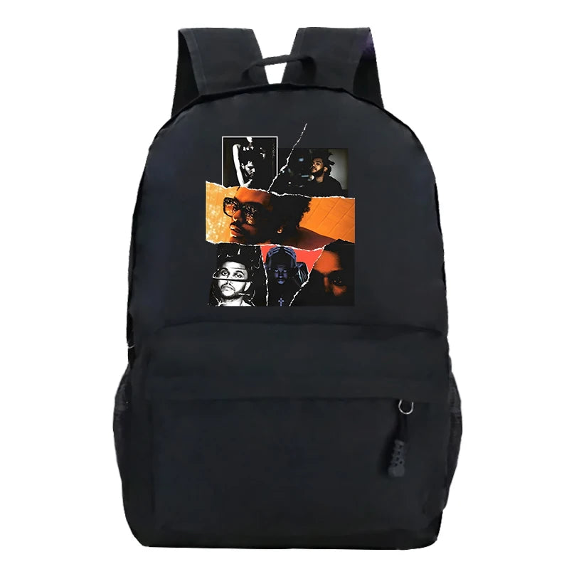 The Weeknd Print Backpacks Teenager School Bag Schoolbags for Girls Boys