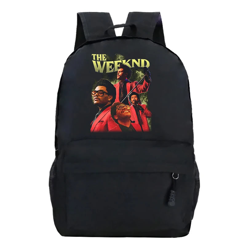 The Weeknd Print Backpacks Teenager School Bag Schoolbags for Girls Boys