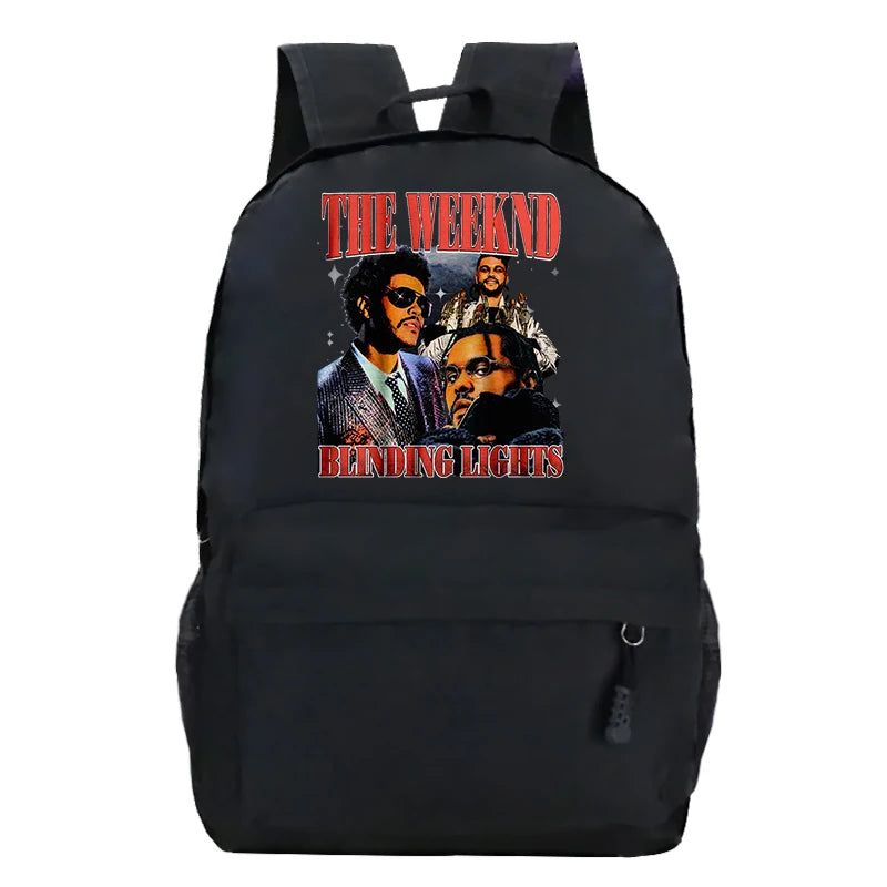 The Weeknd Print Backpacks Teenager School Bag Schoolbags for Girls Boys