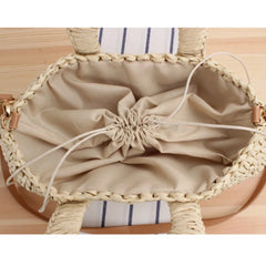 Crossbody Hand-Carry Straw Woven Bag College Female Bag