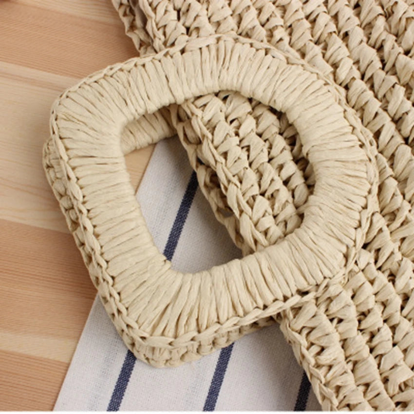 Crossbody Hand-Carry Straw Woven Bag College Female Bag