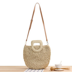 Crossbody Hand-Carry Straw Woven Bag College Female Bag