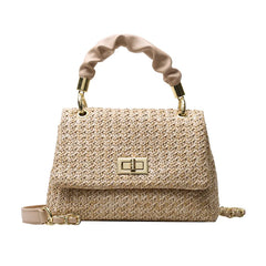 Portable Small Bag Straw Square Shoulder Messenger Bag