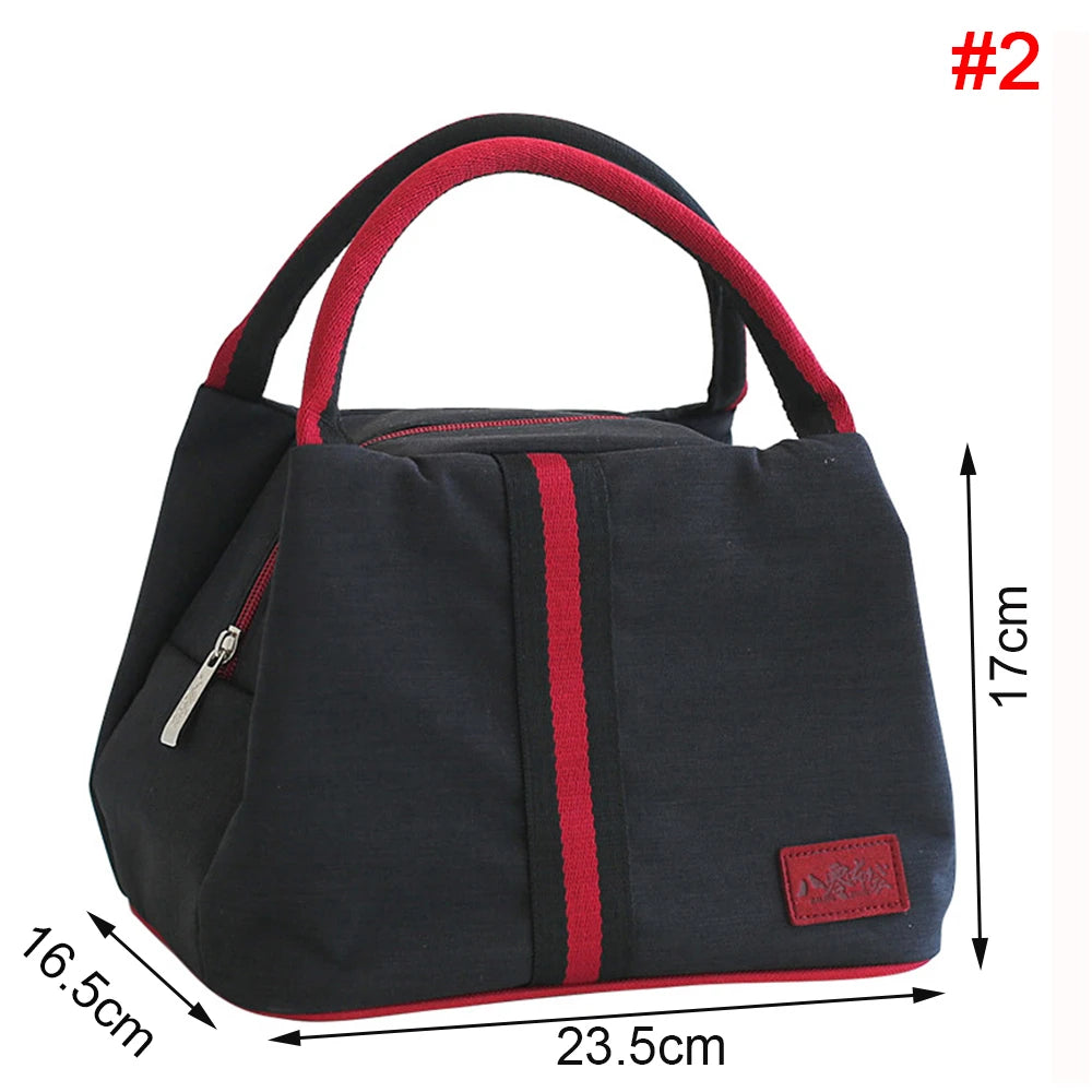 Thermal Lunch Bag Women Portable Insulated Cooler Bento Tote